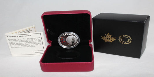 2018 Canada Silver 999 Thirteen Teachings Little Spirit Moon $3 Colored Coin