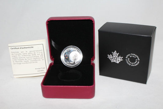 2018 Canada Silver 999 Thirteen Teachings Sucker Moon $3 Colored Proof Coin