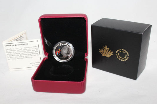 2018 Canada Silver 999 Thirteen Teachings Freezing Moon $3 Colored Proof Coin