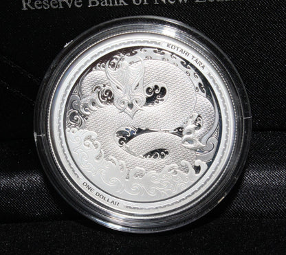 2017 New Zealand Silver 1 Oz 999 Taniwha $1 Proof Coin