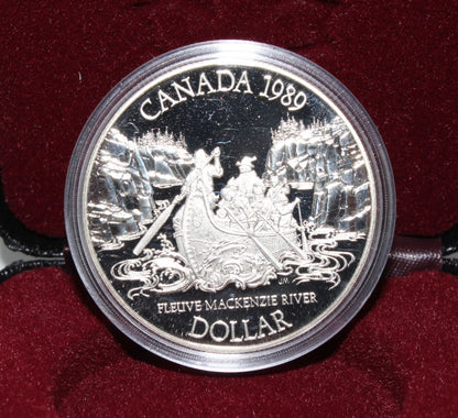 1989 Canada Silver 200th Anniversary Mackenzie’s Voyage Proof $1 Coin