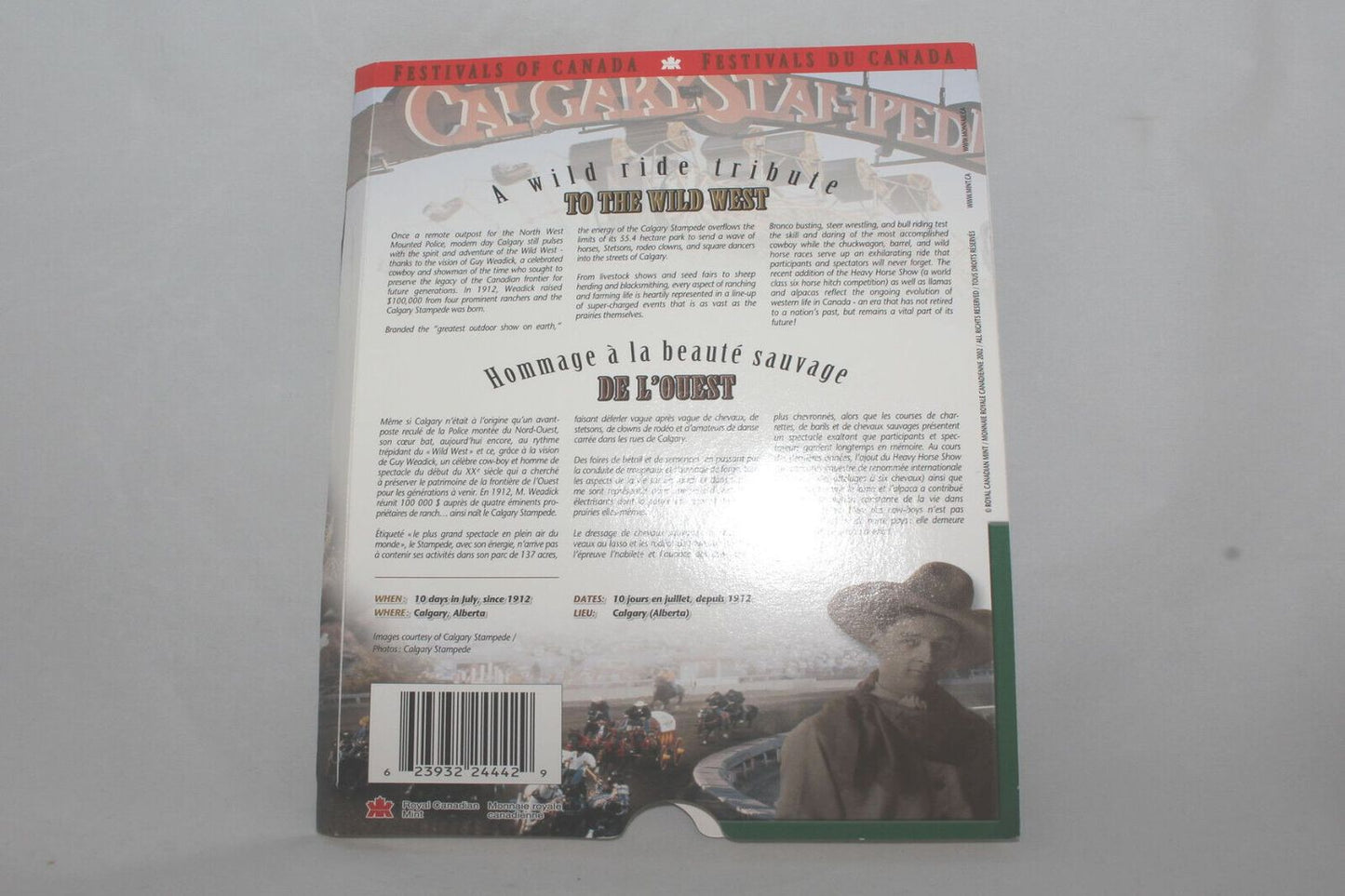 2016 Canada Batman2002 Canada Calgary Stampede Festivals Silver Proof 50 Cent Carded Coin