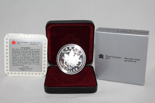 1994 Canada Silver Royal Mounted Police Proof $1 Coin