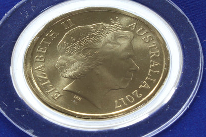 2017 Australia $2 Lest We Forget 'C' Mintmark Coloured UNC Coin On Card
