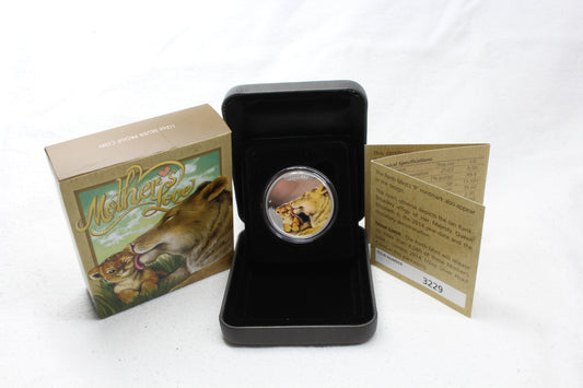 2014 50c Mother's Love Lioness 1/2oz Silver Proof Coin
