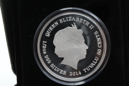 2014 50c Mother's Love Giraffe 1/2oz Silver Proof Coin