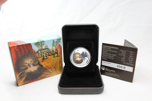 2013 Australia Bush Babies Series II Echidna 1/2oz 50c Silver Proof Coin