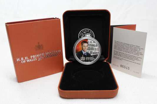 2003 Perth Mint $1 Prince William of Wales 21st Birthday 1$ Silver Proof Coin.