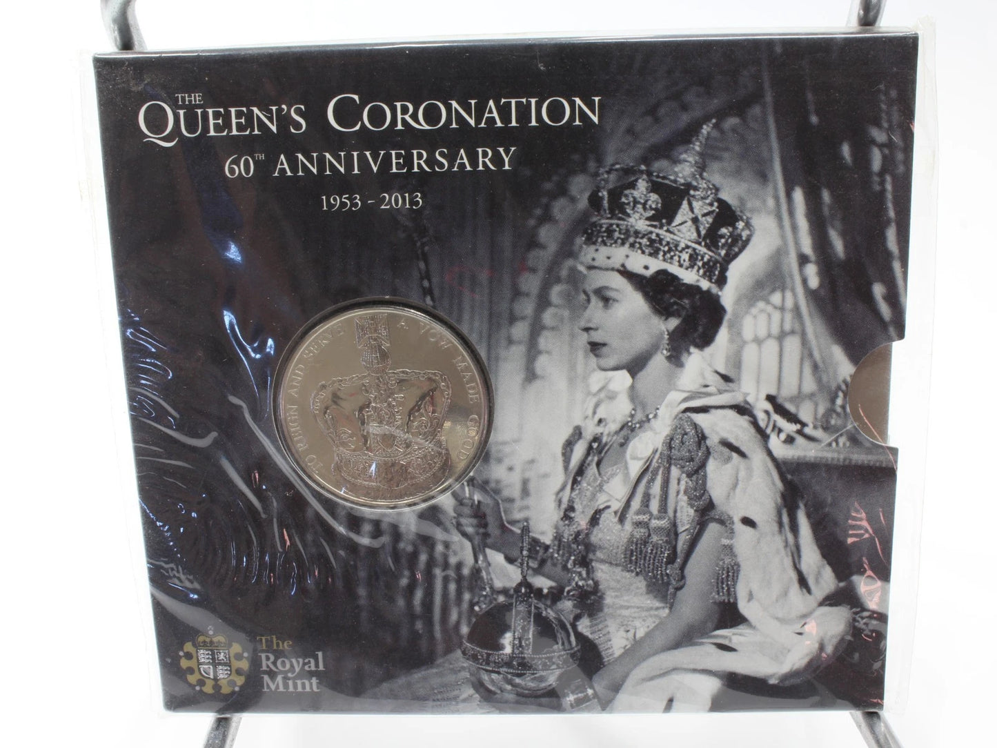 2013 The Queen's Coronation 60th Anniversary  5 Pounds On Card